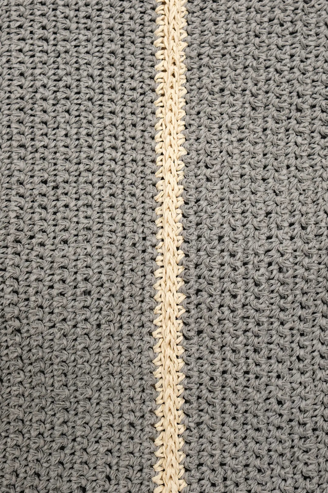 Gri Nina Renkli Tek Çizgili Hasr Çanta Silk and Cashmere