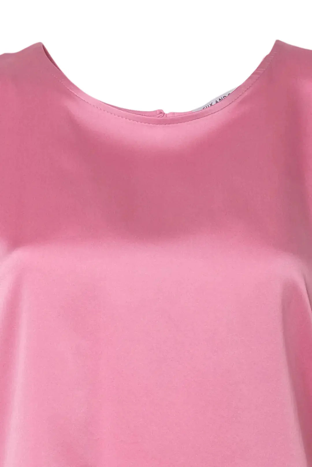 Gül Kurusu İpek Karışımlı Monica Yuvarlak Yaka Kısa Kollu Bluz Silk and Cashmere