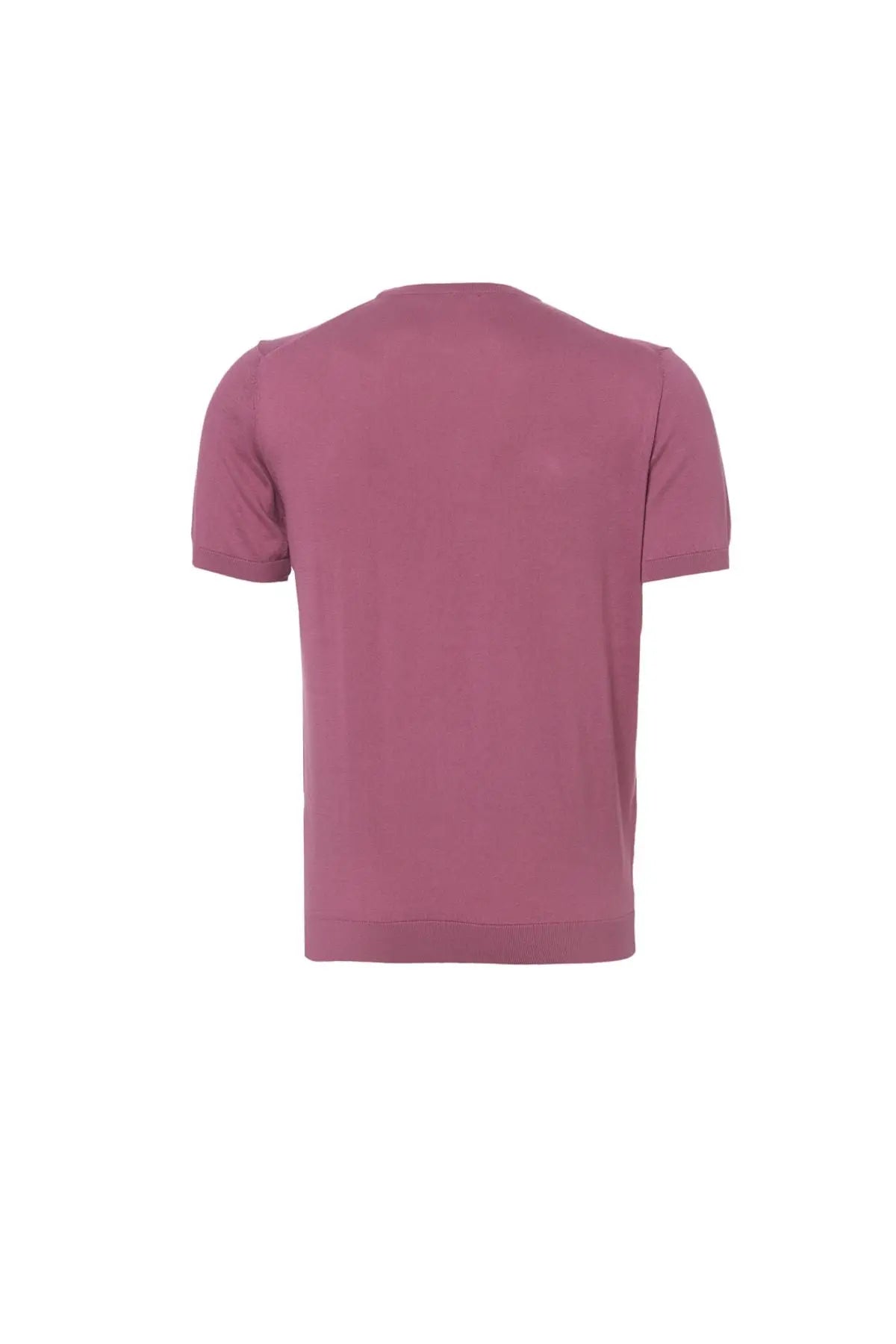 Gül Kurusu İpek Pamuk Quentin Yuvarlak Yaka Kısa Kollu Triko Tişört Silk and Cashmere