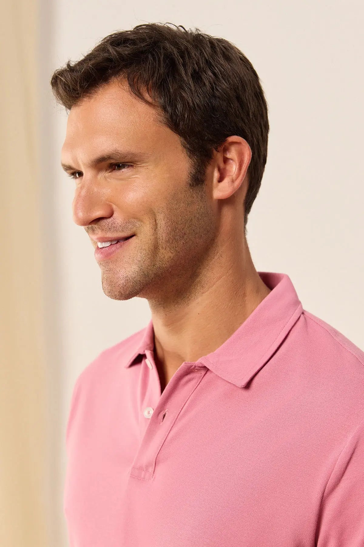 Gül Kurusu & More Johnny Erkek Kısa Kollu Polo Yaka Tişört Silk and Cashmere