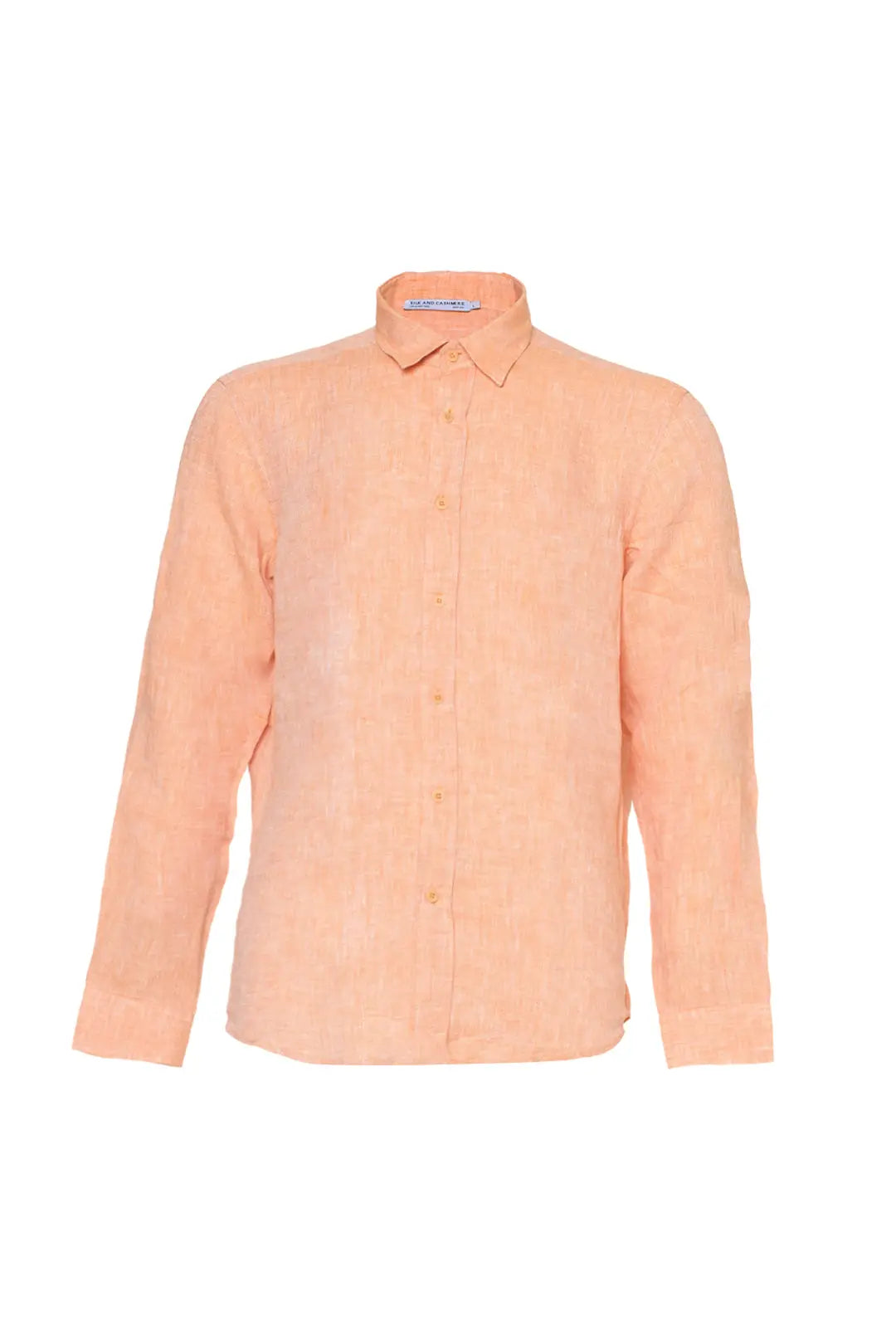 Kavuniçi Keten Leon Regular Kesim Erkek Gömlek MAN