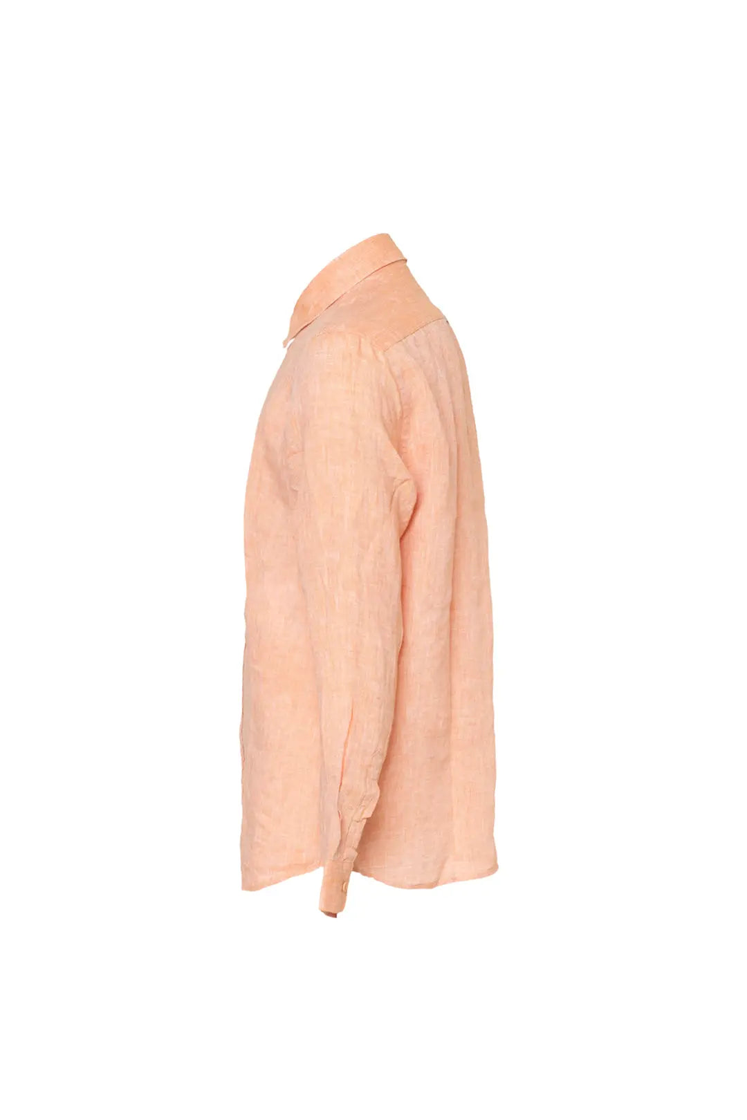 Kavuniçi Keten Leon Regular Kesim Erkek Gömlek MAN