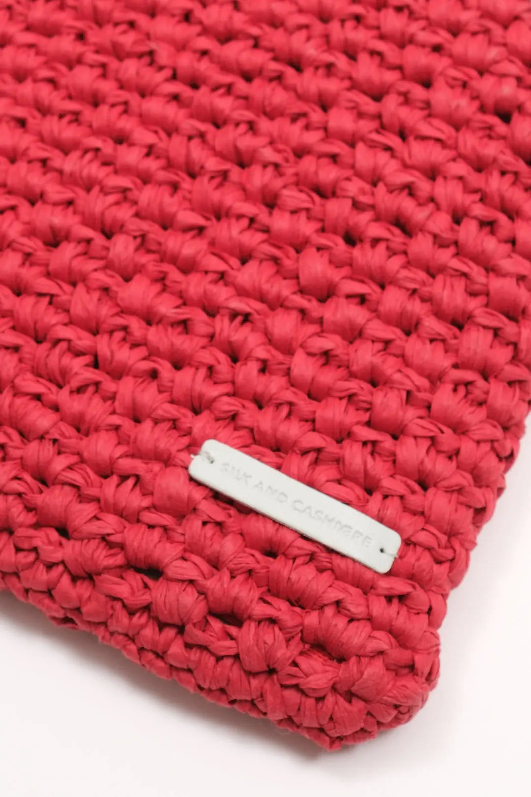 Kırmızı Nina Rafya El Çanta Silk and Cashmere