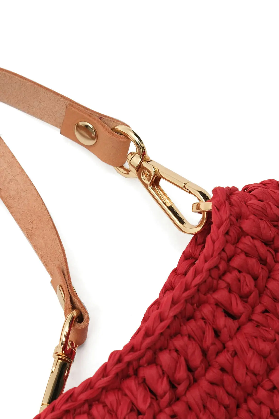 Kırmızı Nina Rafya Telefon Kılıfı Silk and Cashmere