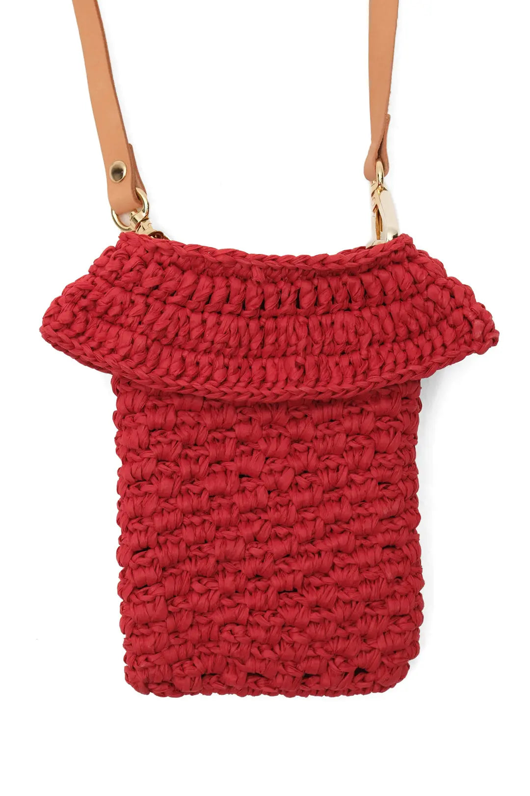 Kırmızı Nina Rafya Telefon Kılıfı Silk and Cashmere