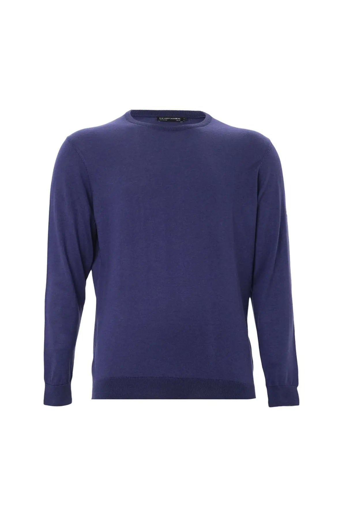 Mor İpek ve Kaşmir Yuvarlak Yaka Uzun Kollu Utku Erkek Triko