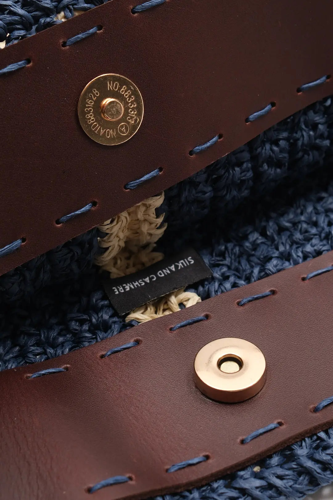 Lacivert Nina Hasr Çanta Silk and Cashmere