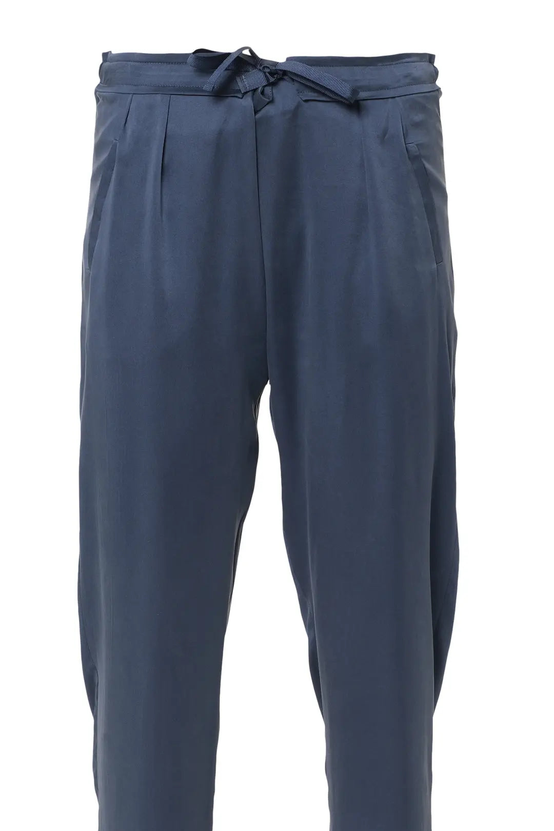 Lacivert Saf pek Audrey Pantolon Silk and Cashmere