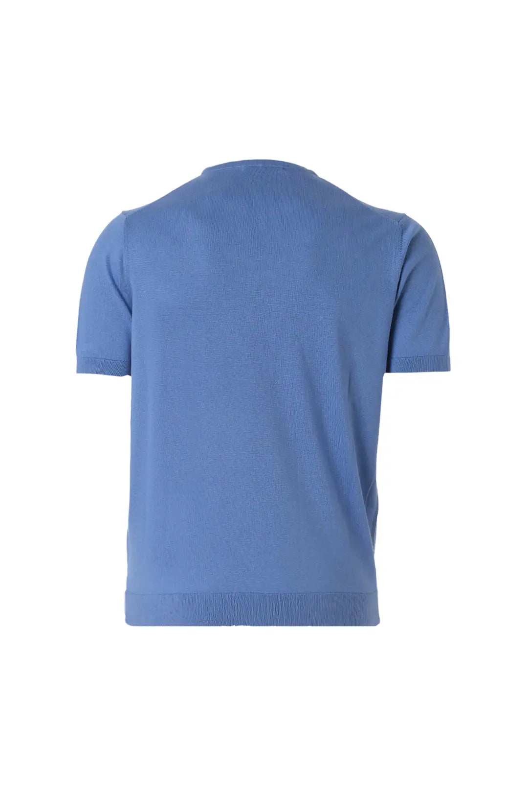 Mavi İpek Kaşmir Utku Yuvarlak Yaka Kısa Kollu Erkek Triko Tişört Silk and Cashmere