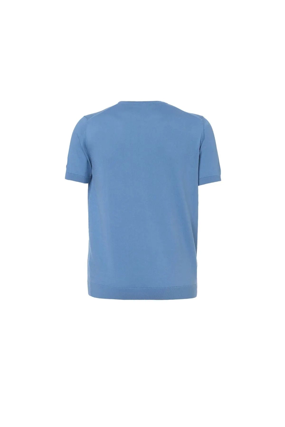 Mavi İpek Pamuk Quentin Yuvarlak Yaka Kısa Kollu Triko Tişört Silk and Cashmere