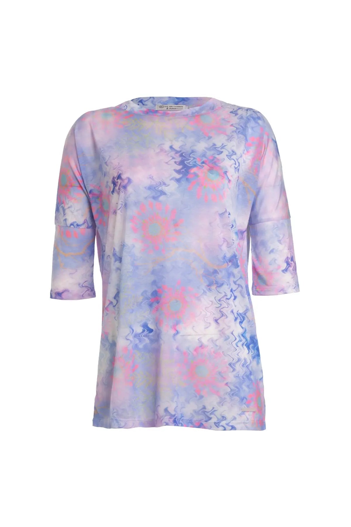 Mavi & More Sirena Etnik Baskılı Süper İnce Modal T Kollu Üst Silk and Cashmere