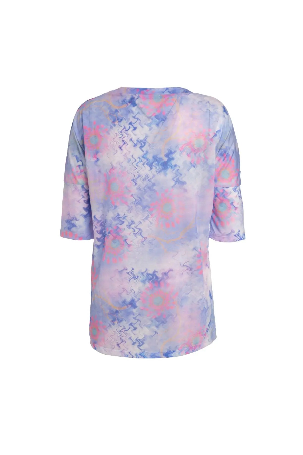 Mavi & More Sirena Etnik Baskılı Süper İnce Modal T Kollu Üst Silk and Cashmere