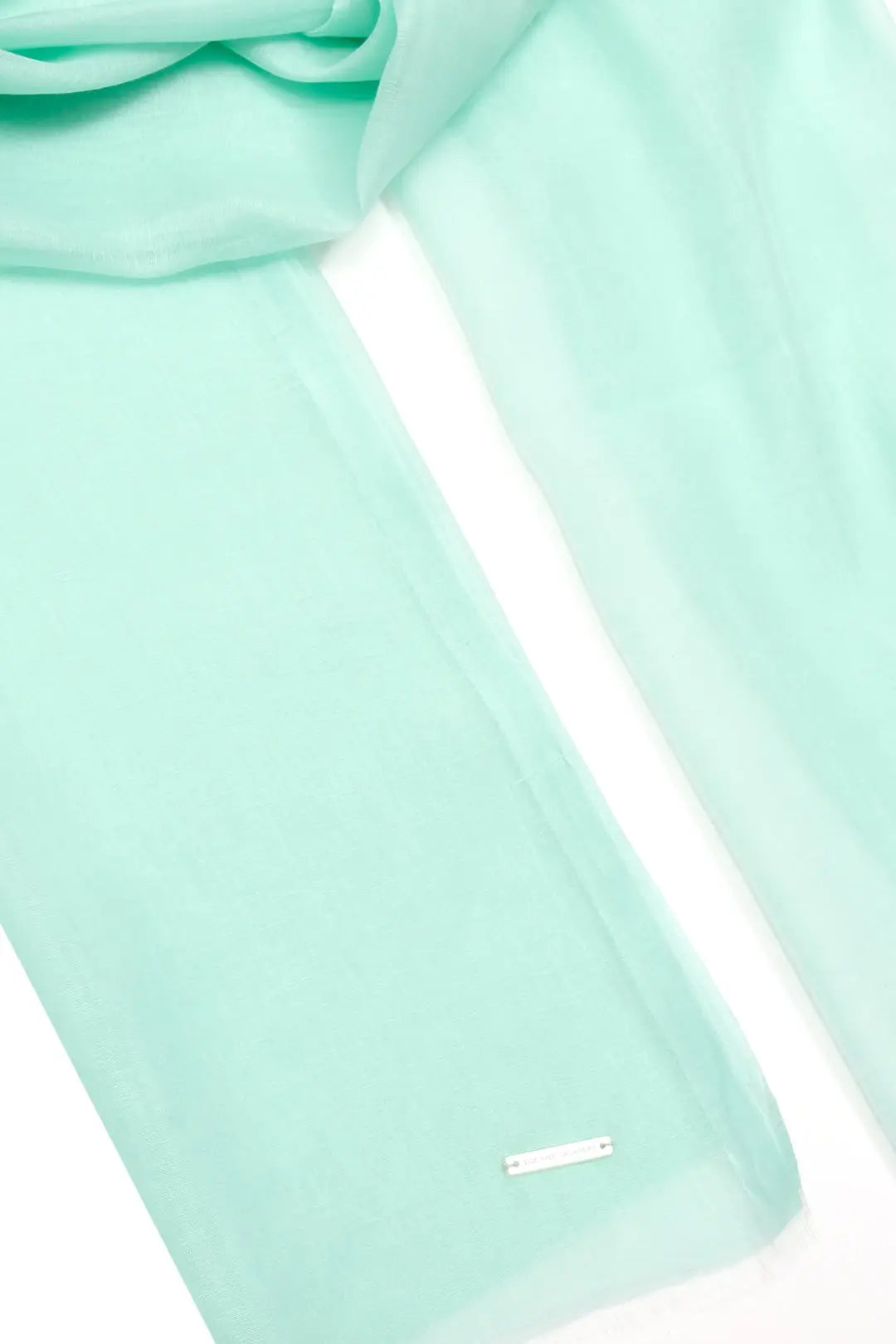 Mint Jas İpekli Tek Renk Şal Silk and Cashmere