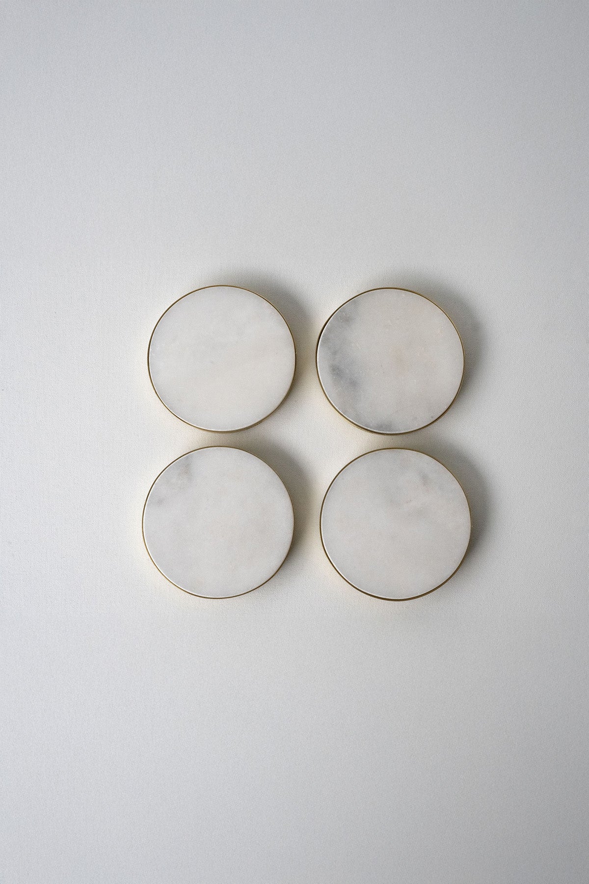 Beyaz Asawa Bardak Altlığı 4lü Set