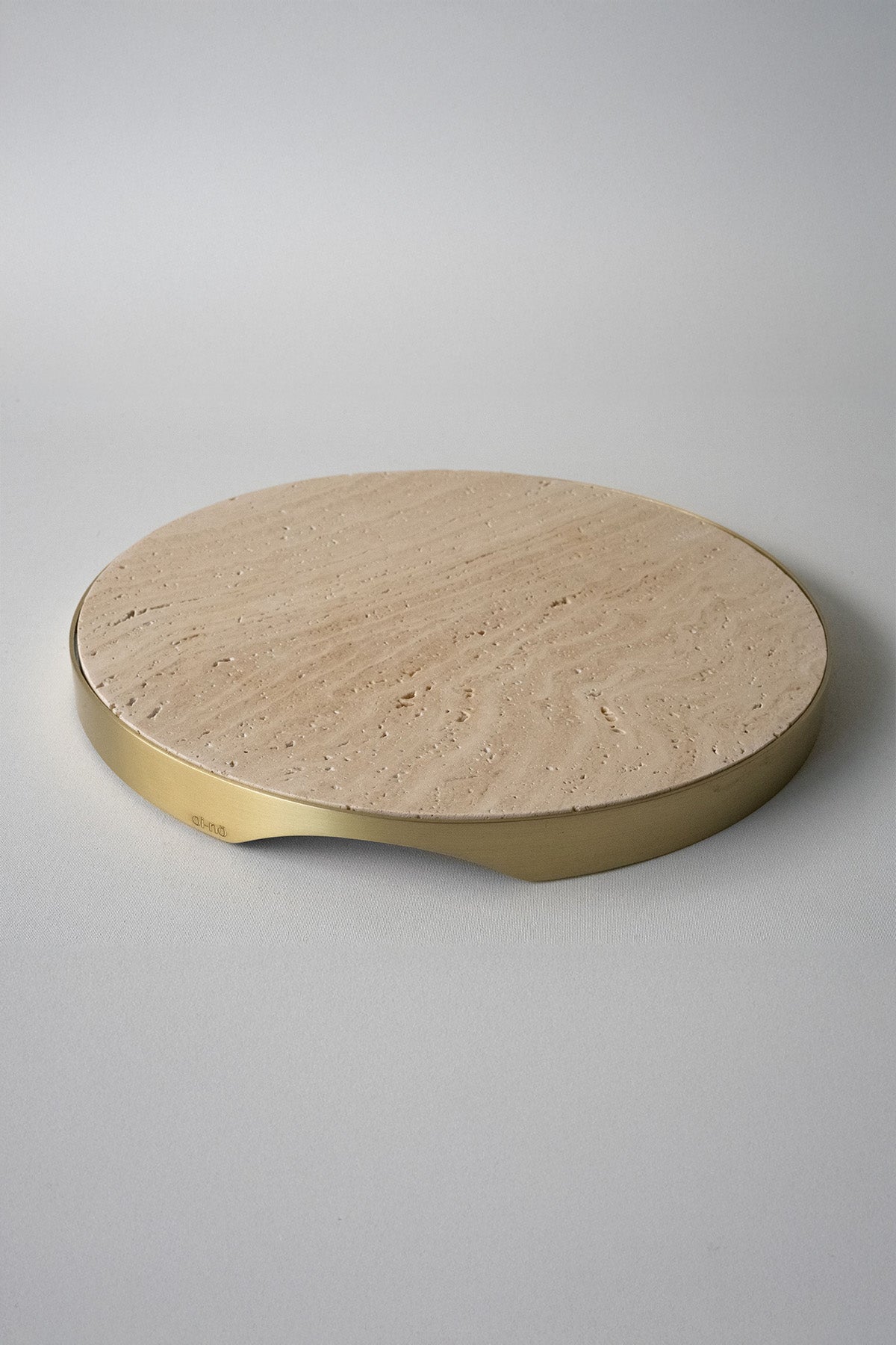 Traverten Asawa Yuvarlak Peynir Tabağı