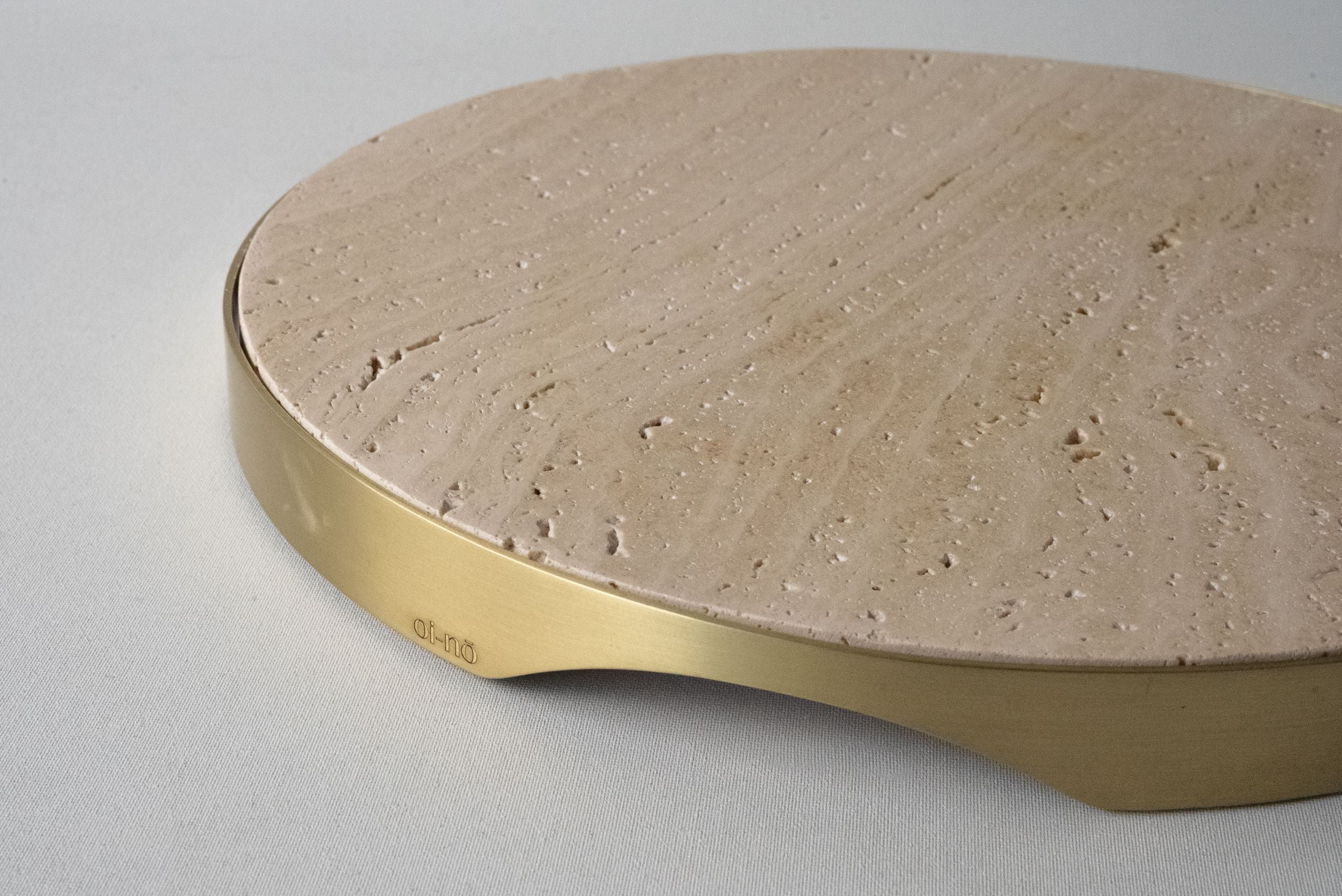 Traverten Asawa Yuvarlak Peynir Tabağı