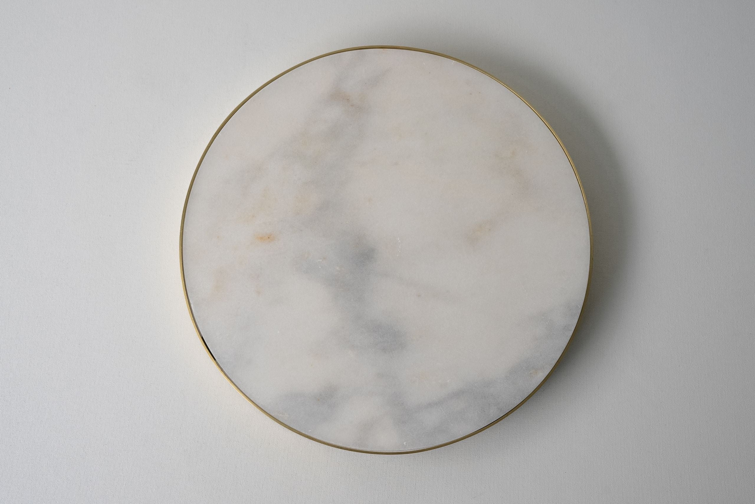 Beyaz Asawa Yuvarlak Peynir Tabağı