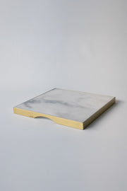 Beyaz Asawa Kare Peynir Tabağı