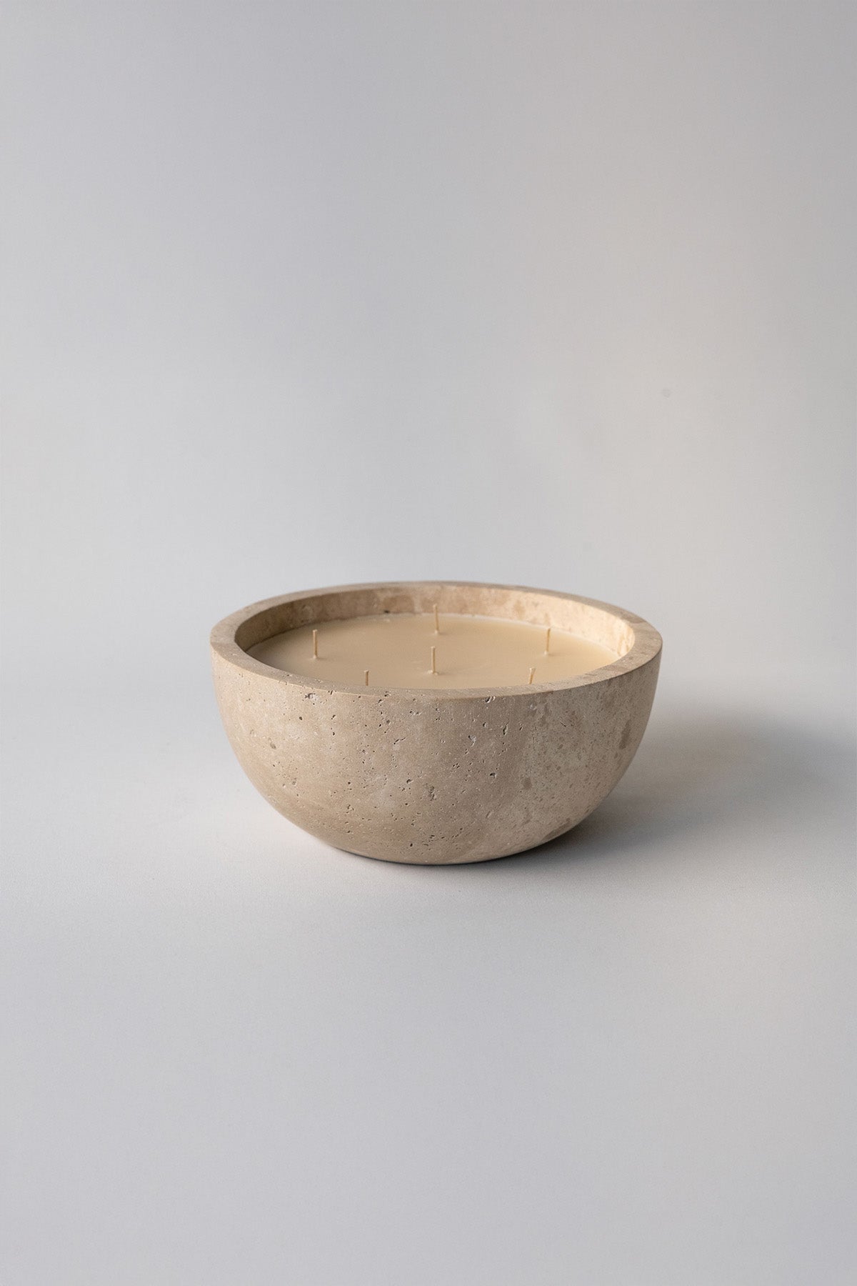 Traverten Ziya Taş Mum Large