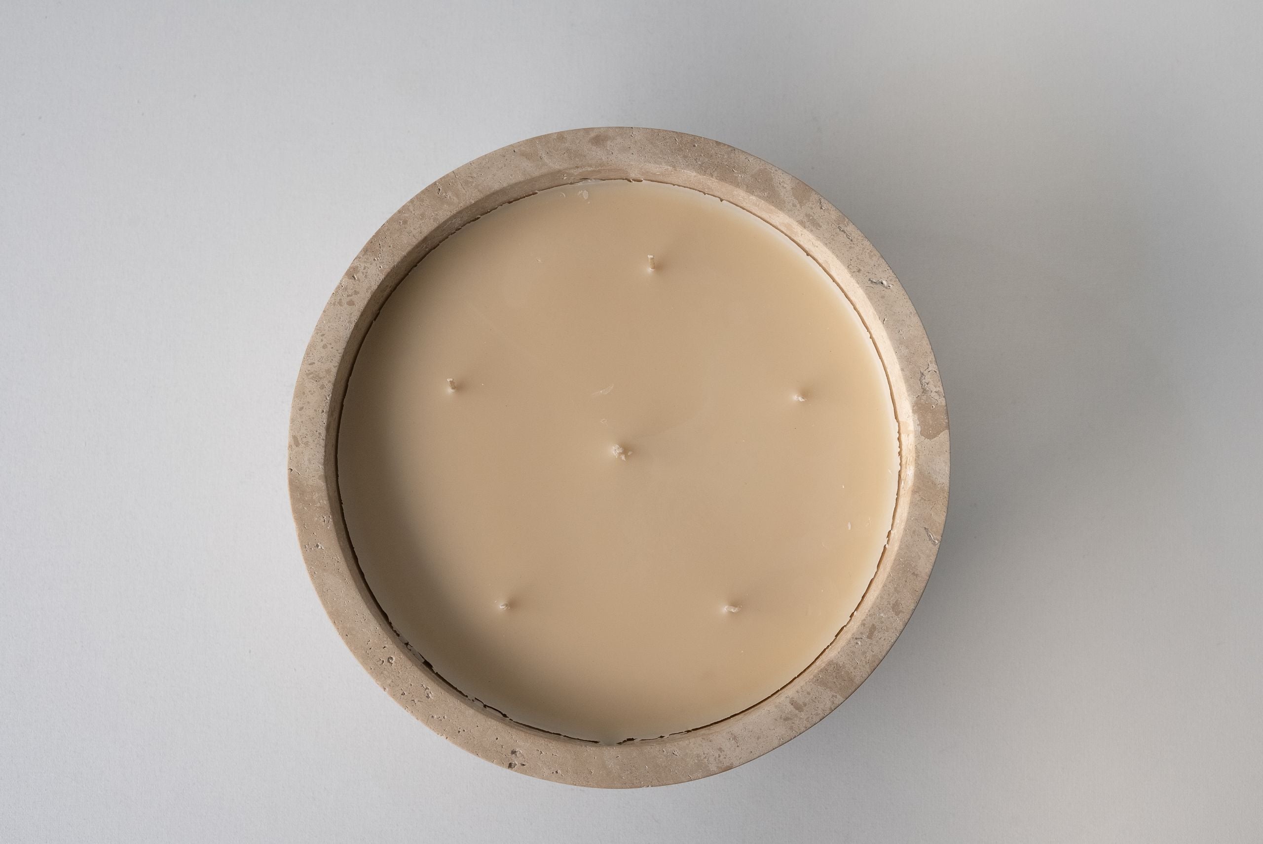 Traverten Ziya Taş Mum Large