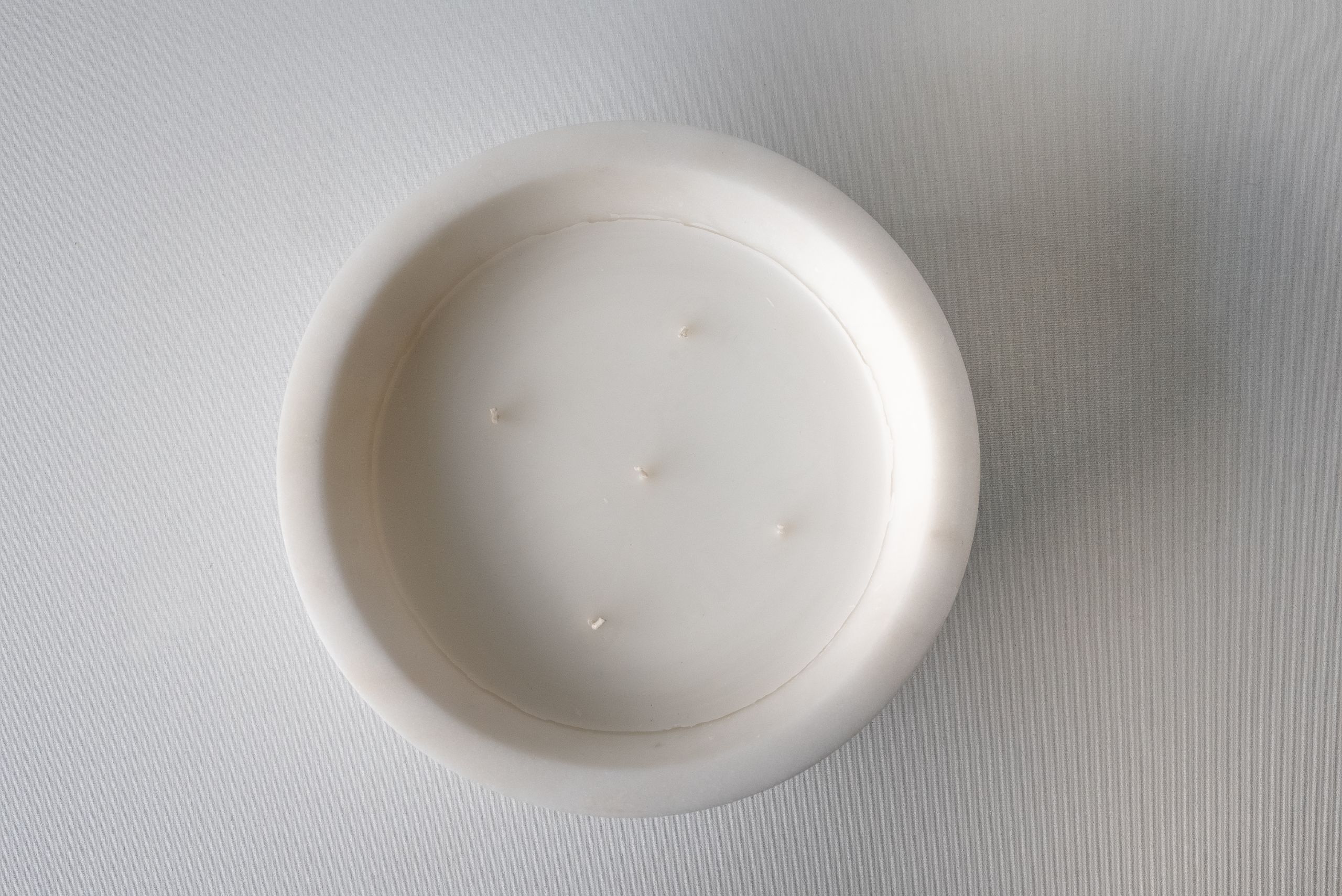 Beyaz Ziya Taş Mum Large