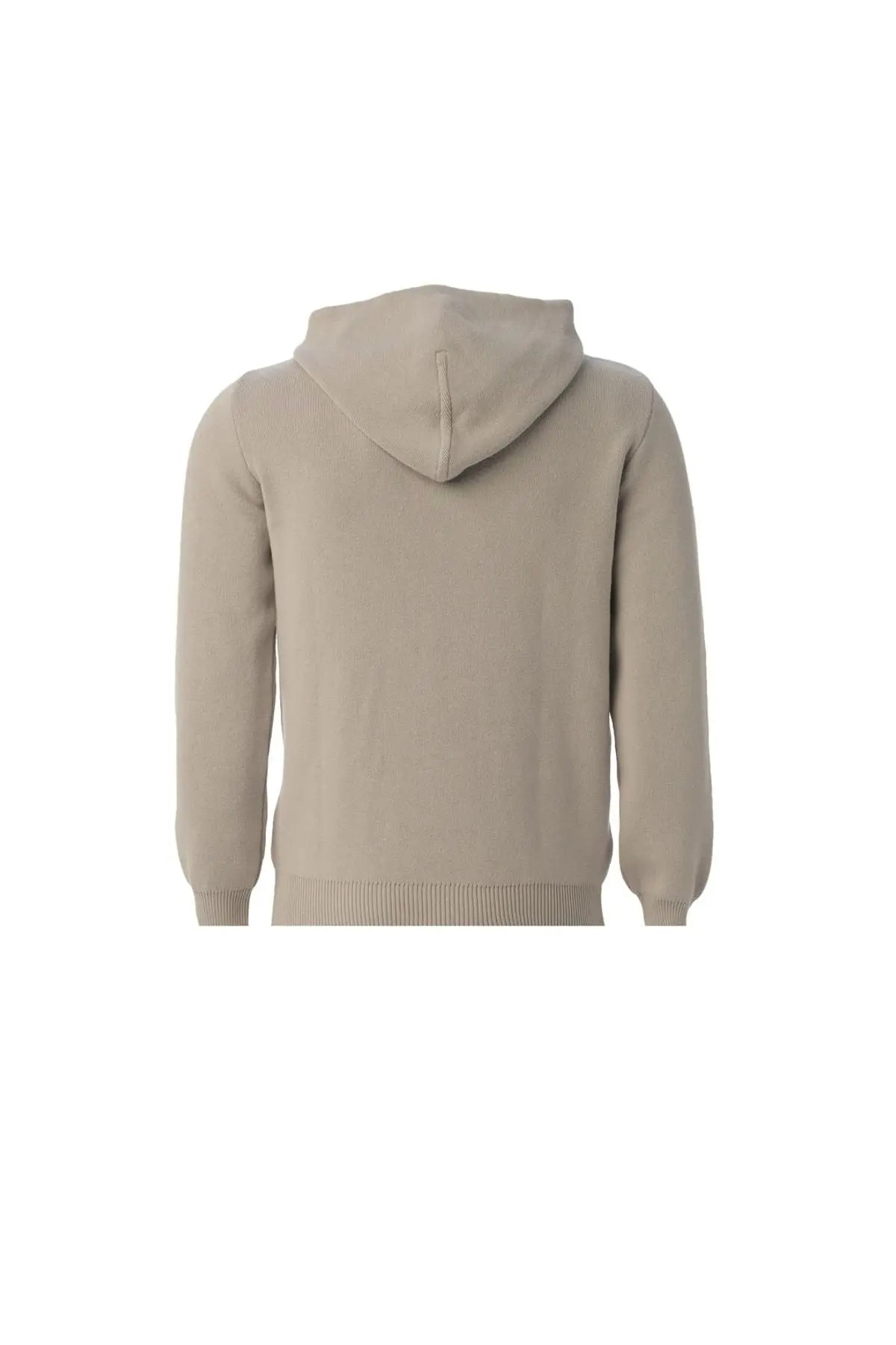 Orta Gri Melanj Kaşmirli Marcello Önden Cepli Kapüşonlu Kazak Silk and Cashmere