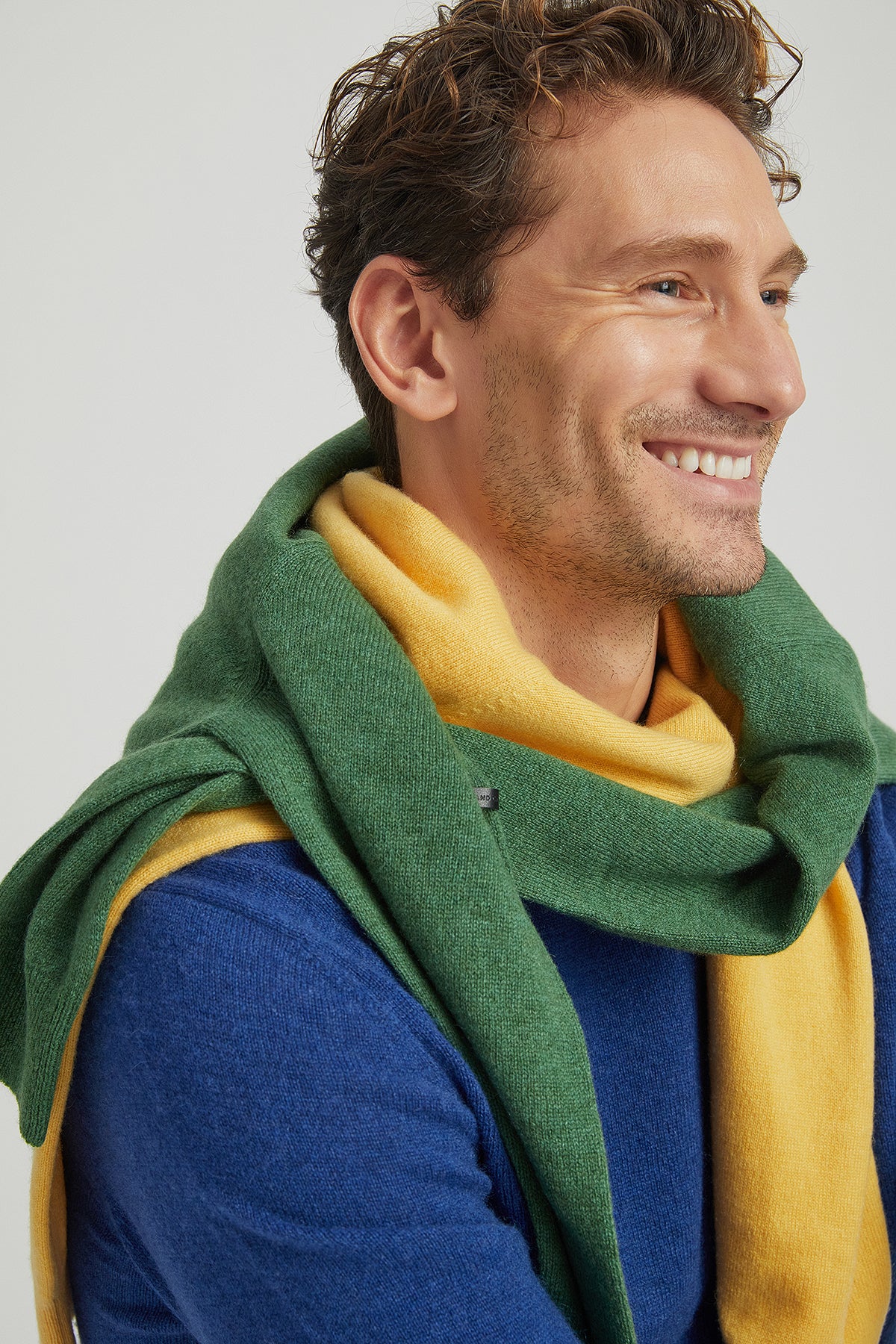 Lacivert İtalyan Saf Kaşmir Franco Bisiklet Yaka Erkek Kazak