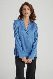 Mavi Astrid Sky Saf İpek Gömlek