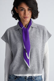 Mor Rose Saf Kaşmir Mini Atkı 88x26 cm