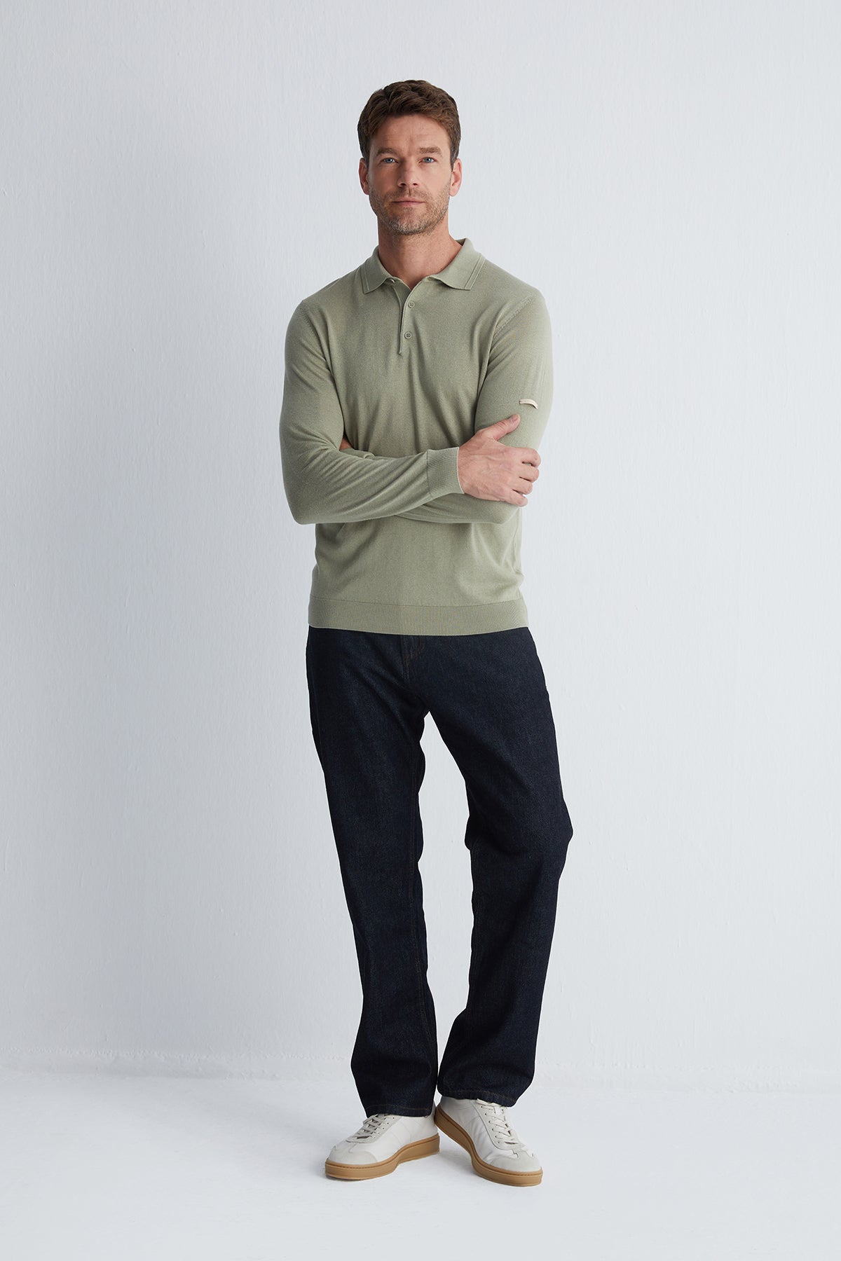 Adaçayı Yeşili Paul İpek Kaşmir Polo