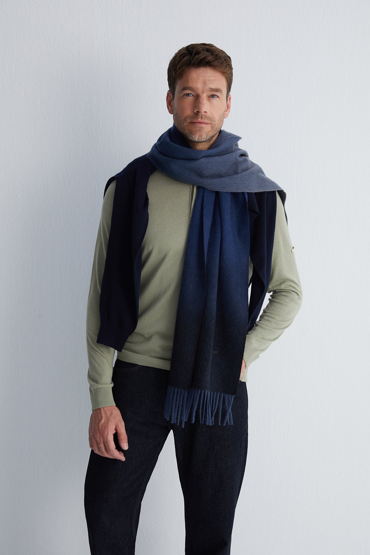 Adaçayı Yeşili Paul İpek Kaşmir Polo