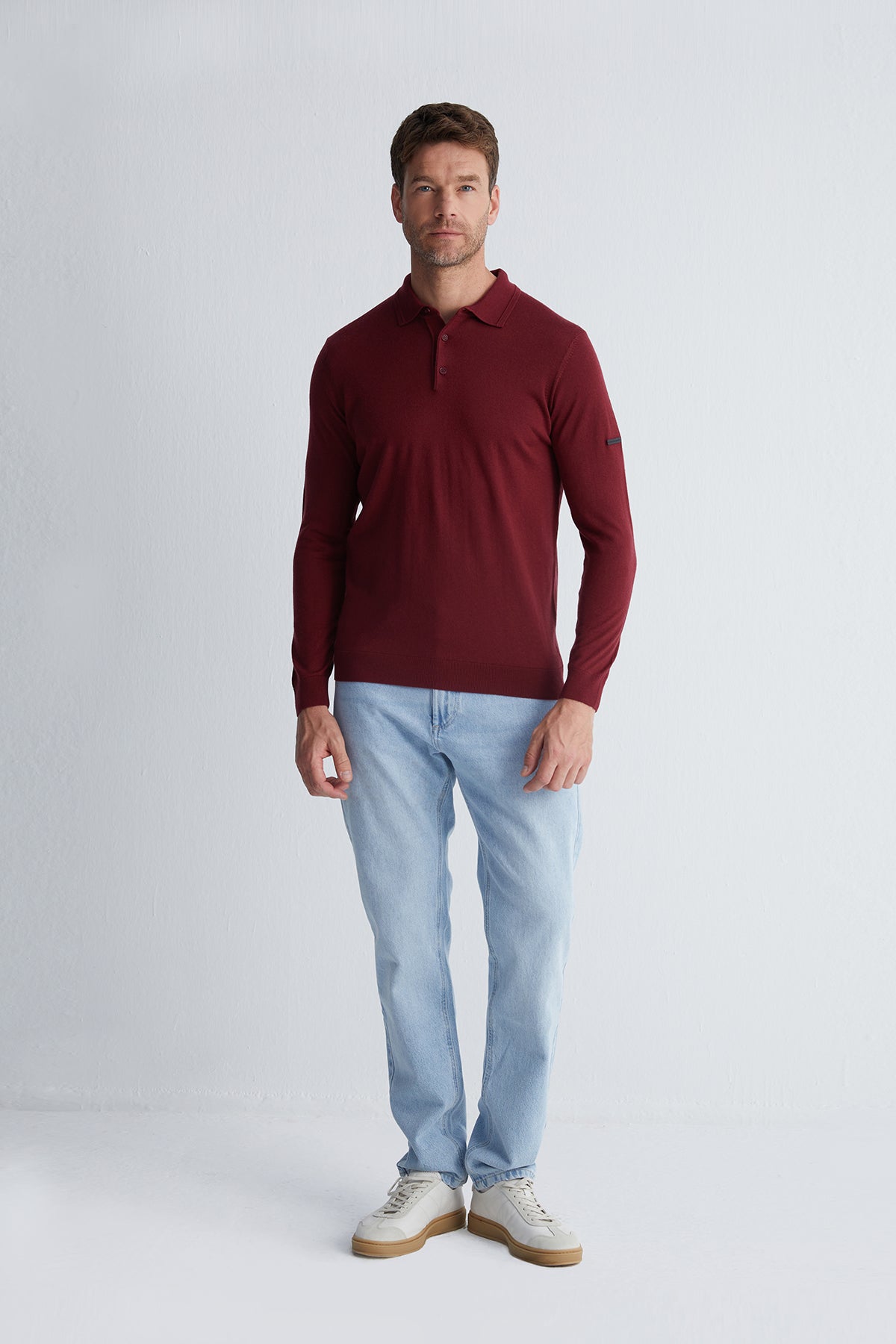 Bordo Paul İpek Kaşmir Polo