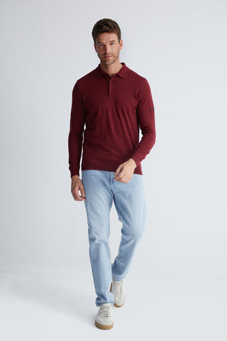 Bordo Paul İpek Kaşmir Polo