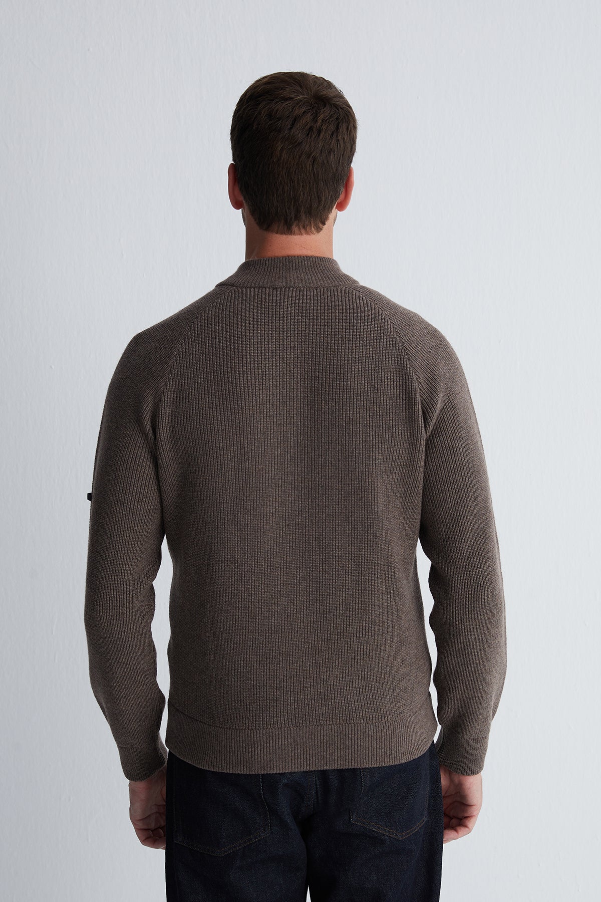 Kahverengi Kaşmirli Süet Erkek Hırka