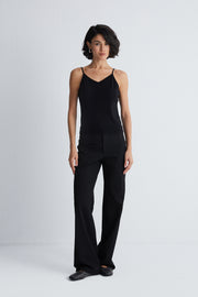 Siyah Zoe İpek Kaşmir Camisole Bluz