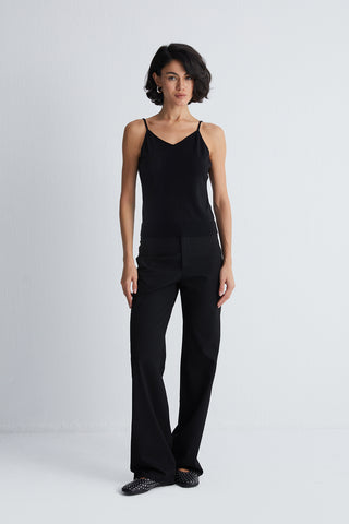 Siyah Zoe İpek Kaşmir Camisole