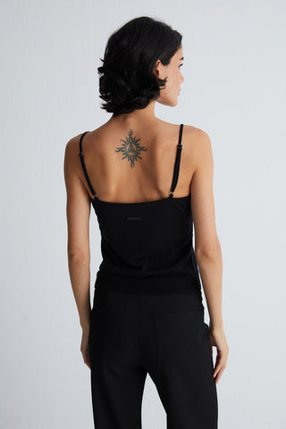 Siyah Zoe İpek Kaşmir Camisole