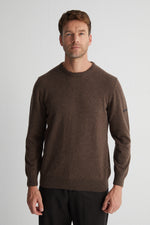 Vizon Saf Kaşmir Yuvarlak Yaka Erkek Kazak