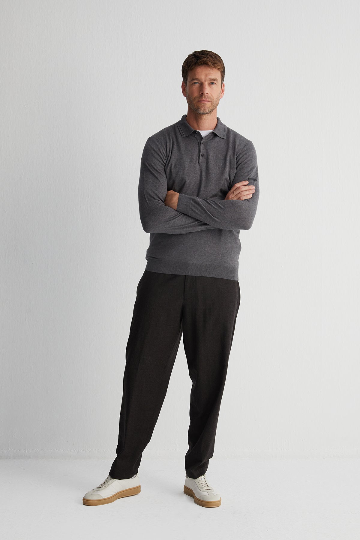 Antrasit Paul İpek Kaşmir Polo
