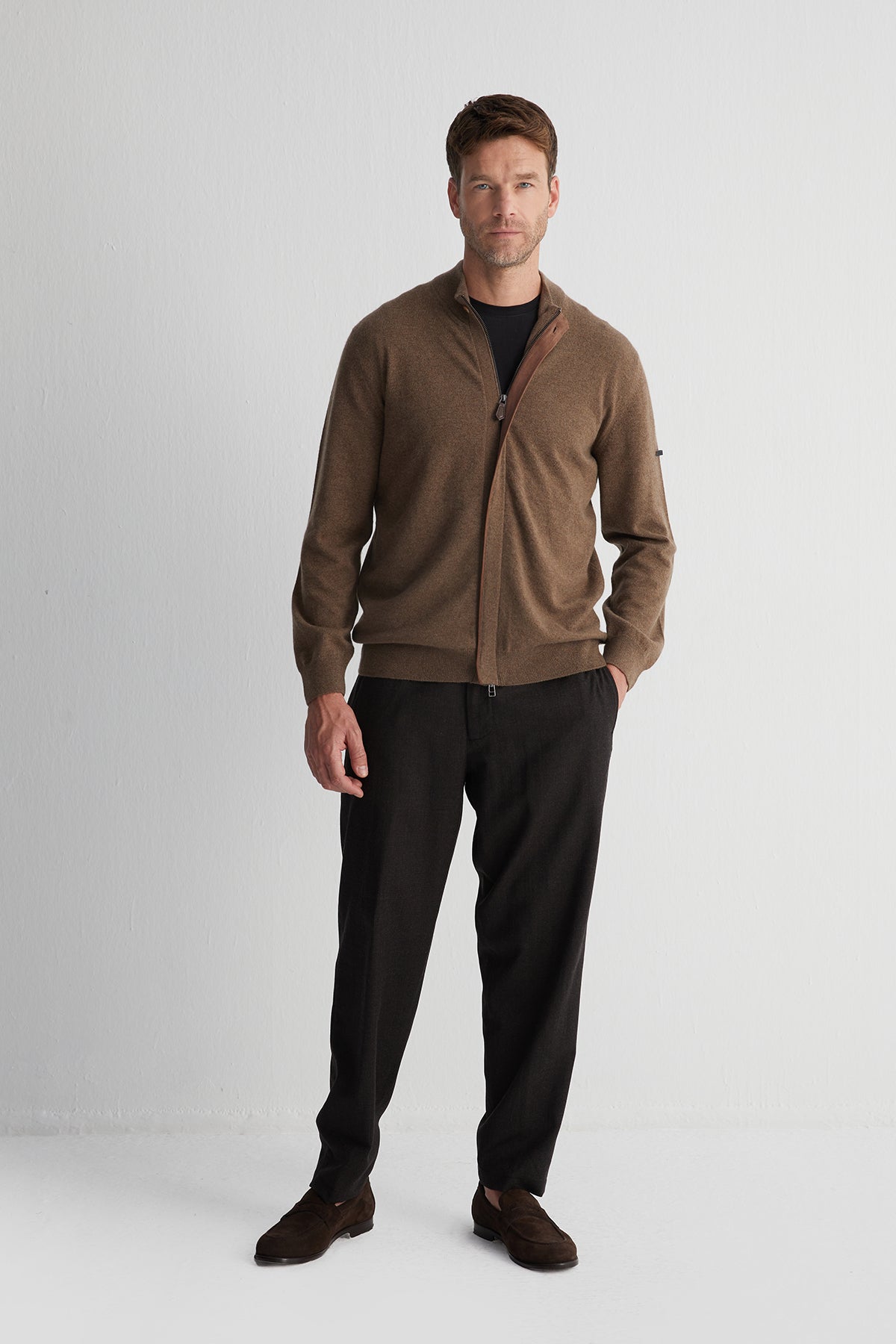 Vizon Saf Kaşmir Erkek Hırka