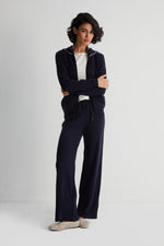 Lacivert Laura Yün Kaşmir Yüksek Triko Pantolon