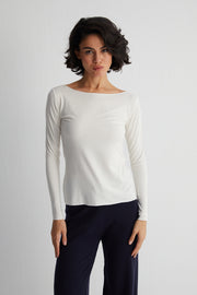 Ekru Ultralight Kayık Yaka Üst