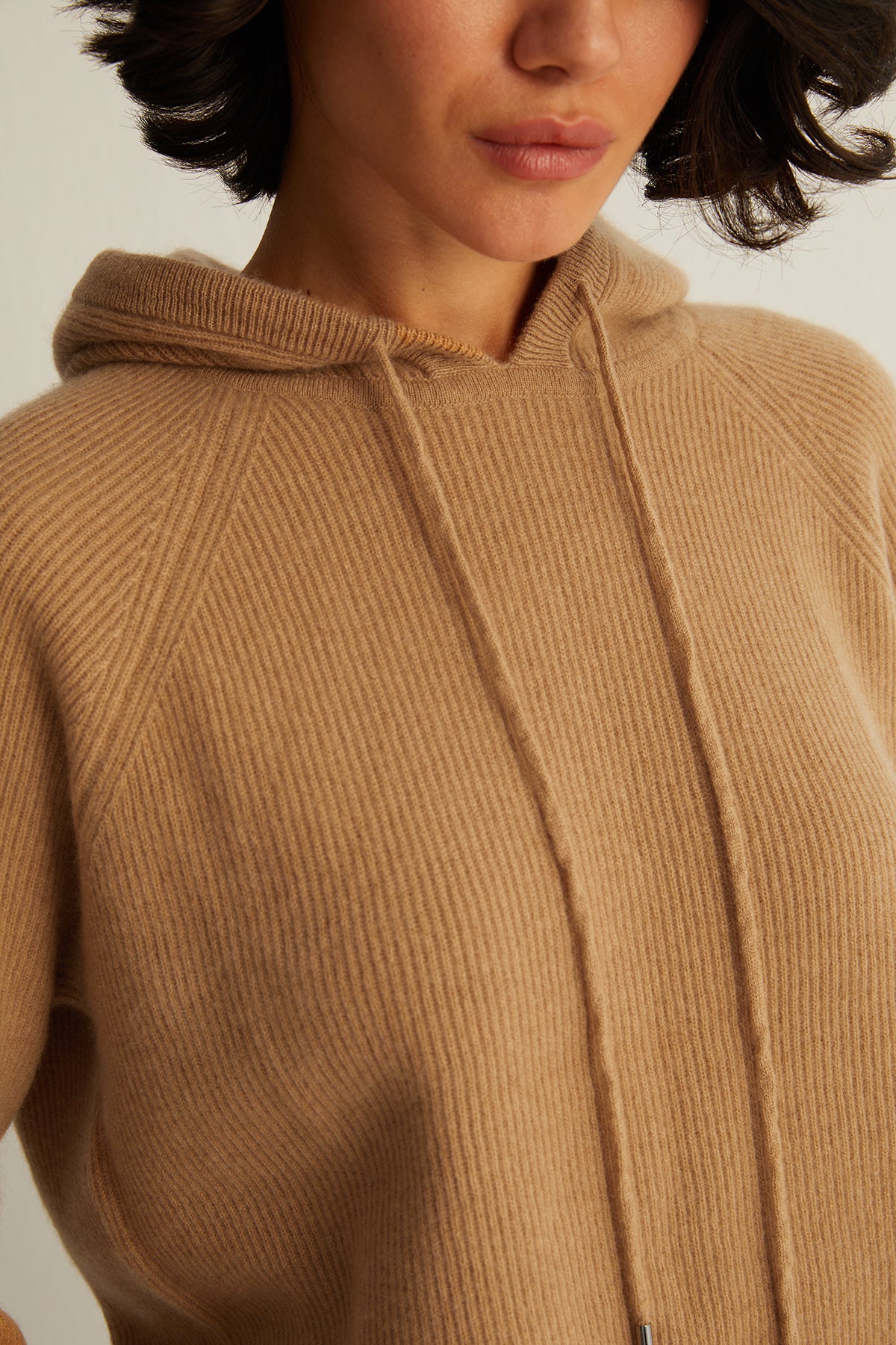 Camel Alexia Saf Kaşmir Ribana Kapüşonlu