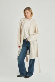 Kum Beji Lilly Saf Kaşmir Uzun Hırka