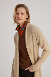 Kum Beji Kempten Saf Kaşmir Uzun Hırka