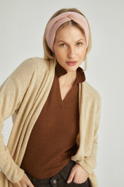 Gül Kurusu Larissa Saf Kaşmir Saç Bandı