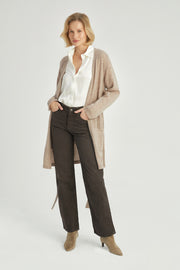 Vizon Lilly Saf Kaşmir Uzun Hırka