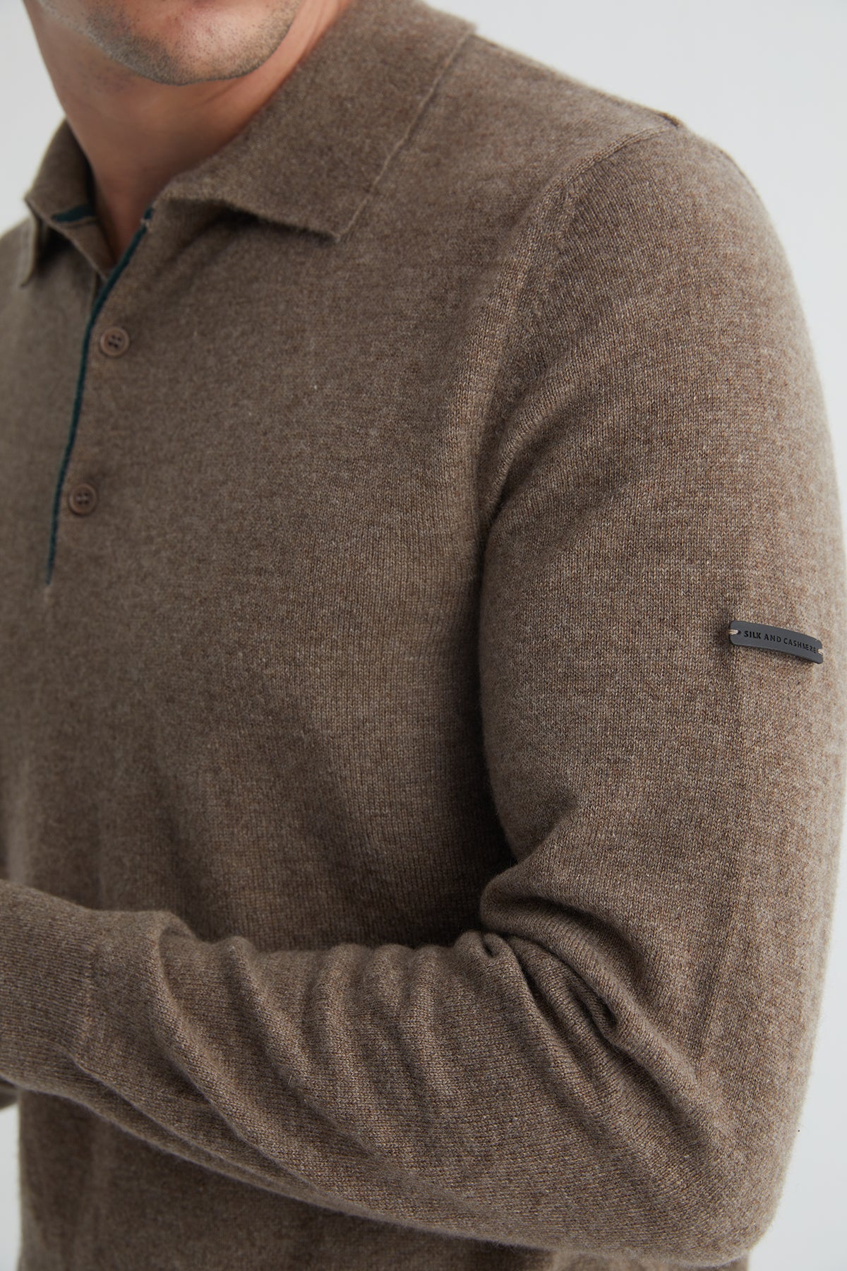 Vizon Saf Kaşmir Polo Kazak