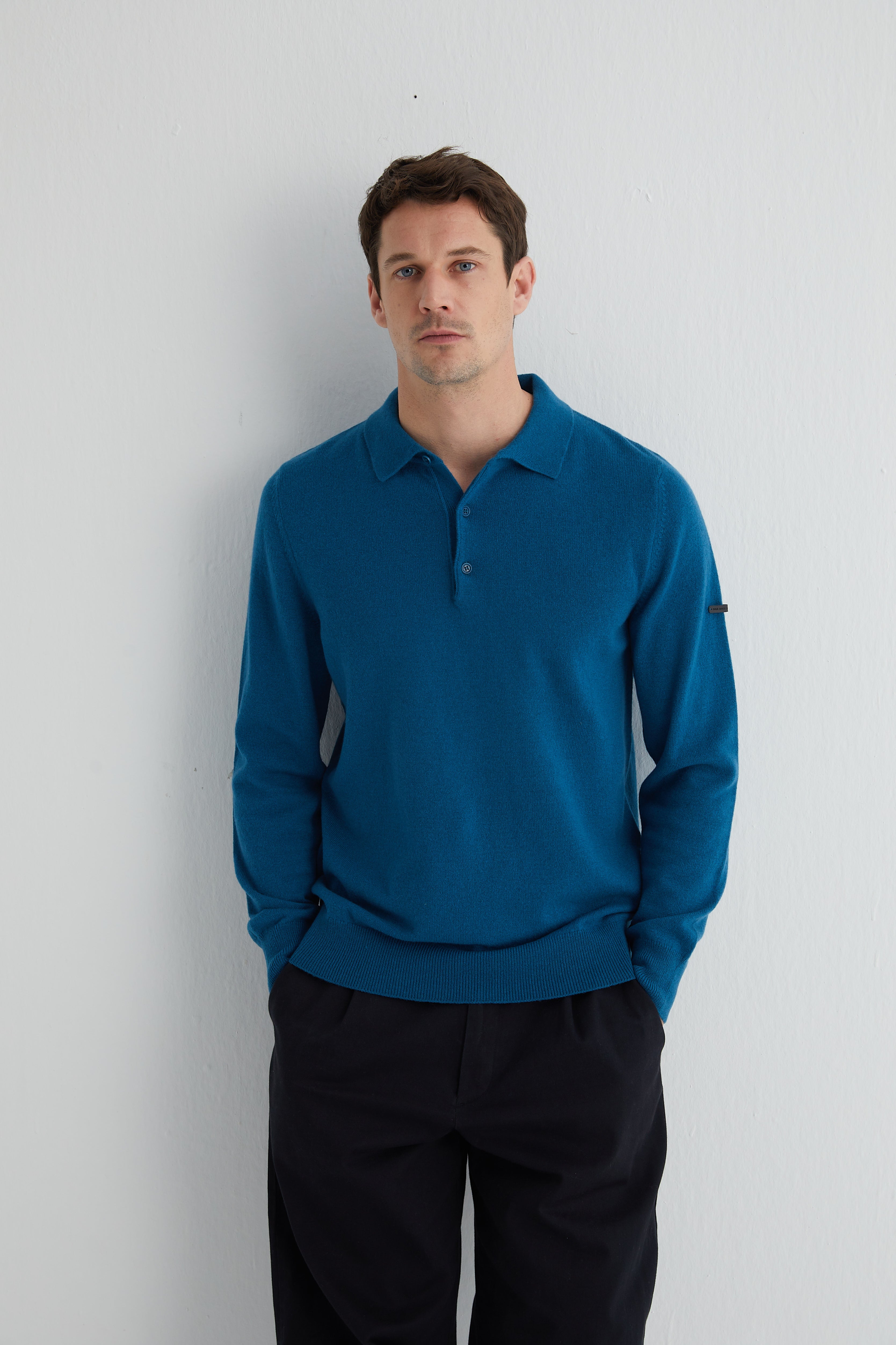 Tavuskuşu Saf Kaşmir Polo Kazak