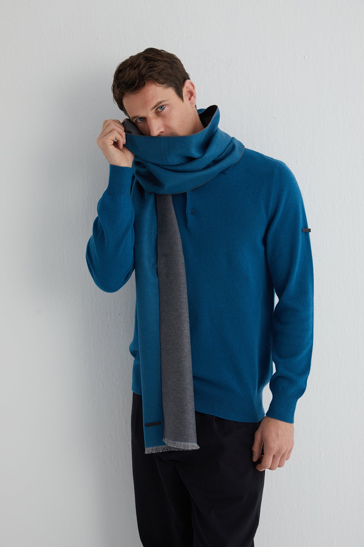 Tavuskuşu Lotus Saf İpek Çift Taraflı Atkı 30x177 cm